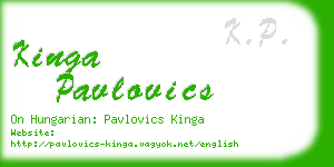 kinga pavlovics business card